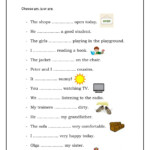 Verb To Be Worksheet For Grade 3