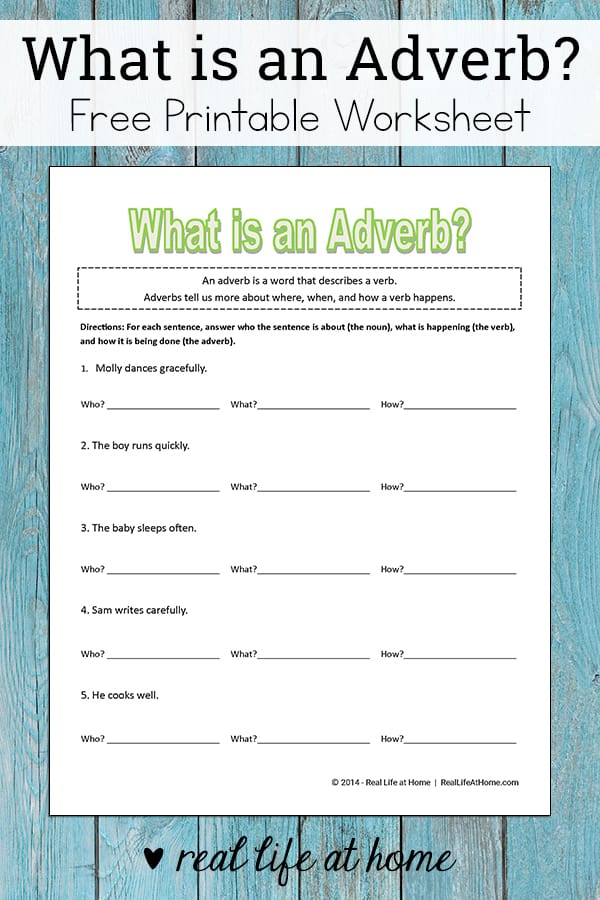 What Is An Adverb Free Beginning Adverb Worksheet For Kids 