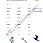 Words Ending In Ch Worksheets 99Worksheets