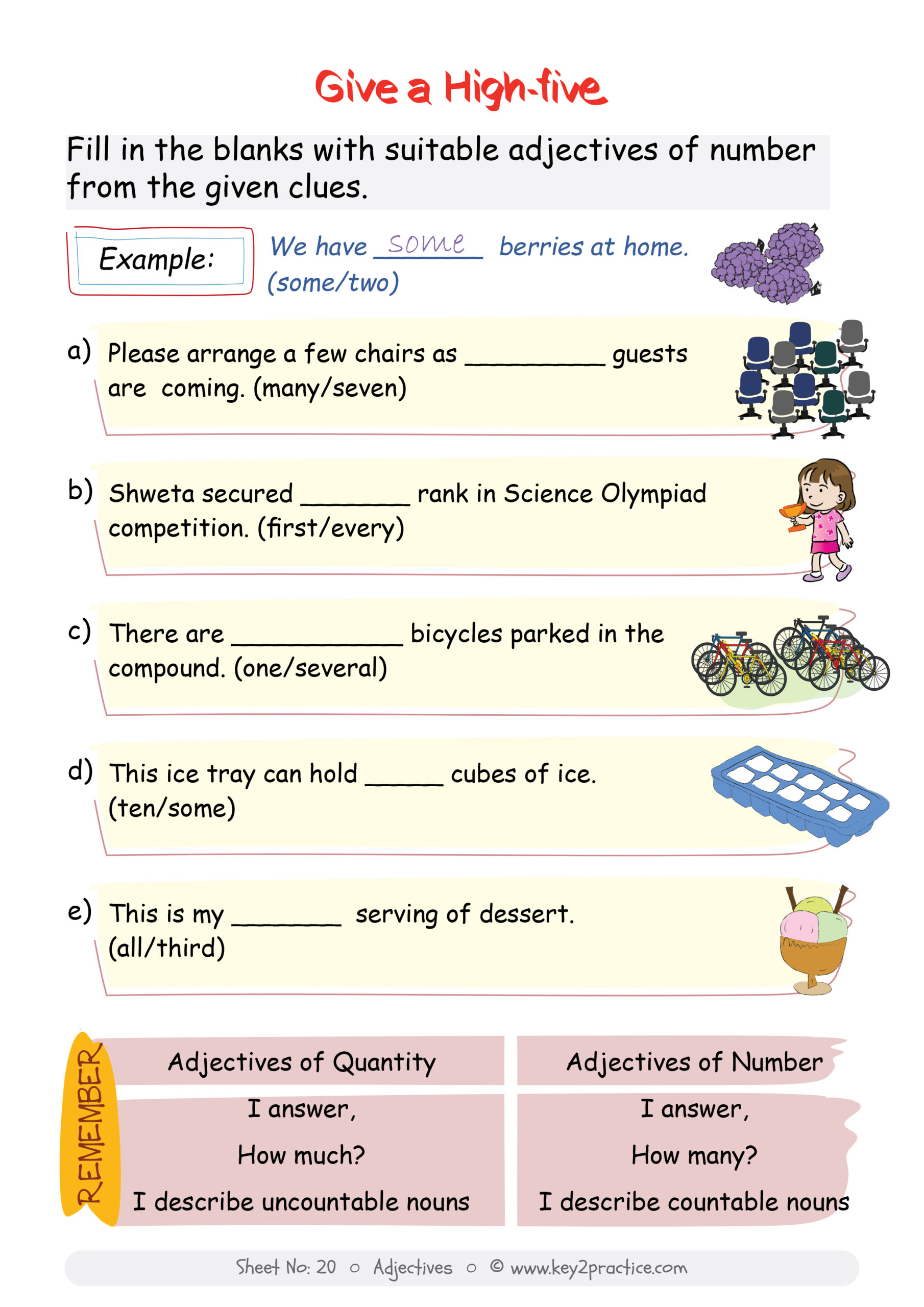 Worksheets On Adjectives Grade 3 I English Key2practice Workbooks